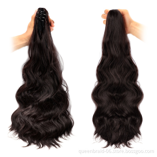 Ponytail Extension Claw Clip Long Wavy Curly Hair Extension Jaw Clip Ponytail Hairpiece Synthetic Pony Tail